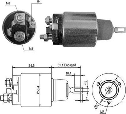 MAGNETI MARELLI solenoidinis jungiklis, starteris 940113050418